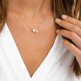 18K Heart Initials Necklace