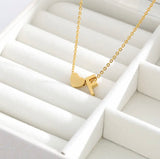 18K Heart Initials Necklace