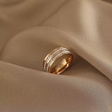 18k Crystal Band Ring