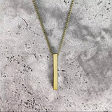 18k Rectangle Necklace