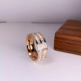 18k Crystal Band Ring