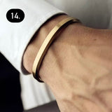 Mens Luxurious Stainless Steel Cuff Bracelets