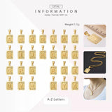 18K Gold Square initials Necklace | Anklet