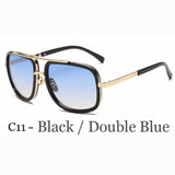 Metal Frame Smooth Tint Sunglasses