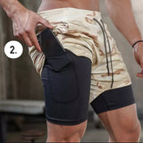 Seamless Double Layer Sport Shorts