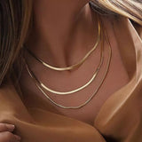 18k Gold Herringbone Necklace Bracelet Anklet