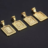 18K Gold Square initials Necklace | Anklet