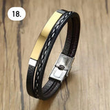 Mens Luxurious Stainless Steel Cuff Bracelets