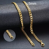 18k Gold Silver Black Curb Link Necklace