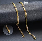 18k Gold Silver Black Curb Link Necklace