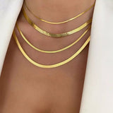 18k Gold Herringbone Necklace Bracelet Anklet