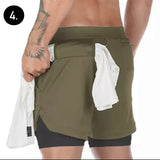 Seamless Double Layer Sport Shorts