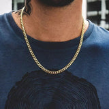 18k Gold Silver Black Curb Link Necklace