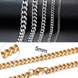 18k Gold Silver Black Curb Link Necklace