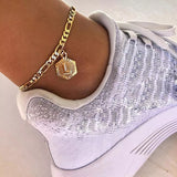 18k Gold Letter Anklet / Necklace